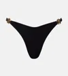 Roberto Cavalli Logo Bikini Bottoms In Black