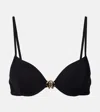 Roberto Cavalli Logo Bikini Top In Black
