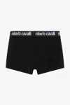 Roberto Cavalli Logo Boxer Shorts In Black