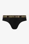 Roberto Cavalli Logo Briefs In Black
