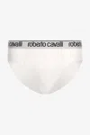 Roberto Cavalli Logo Briefs In White
