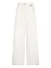 Roberto Cavalli Hose Mit Wall-print Und Weitem Bein In White