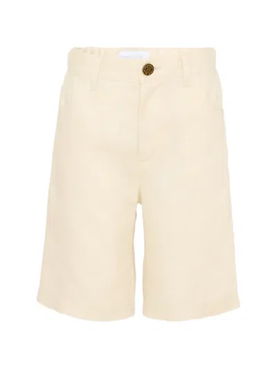 Roberto Cavalli Kids' Logo Cotton Shorts In Gray
