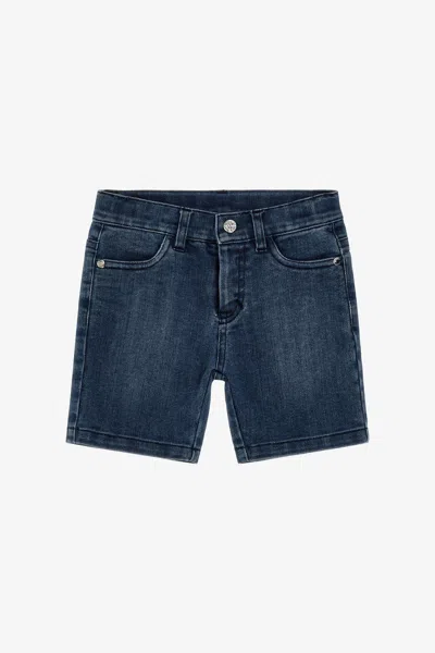 Roberto Cavalli Logo Denim Pants In Dark Blue