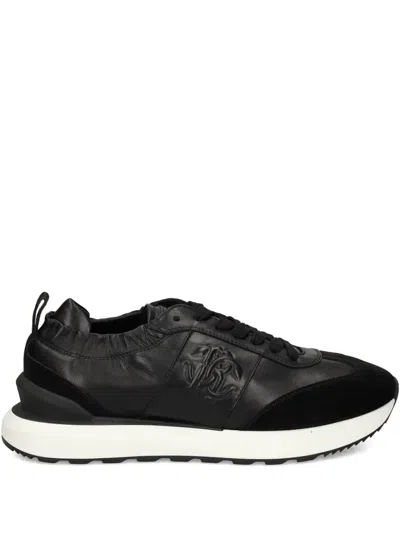 Roberto Cavalli Logo-embossed Panelled Sneakers In Black