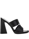 Roberto Cavalli Logo-embossed Sandals In Black