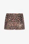 Roberto Cavalli Logo-embroidered Leopard-print Shorts In Pink