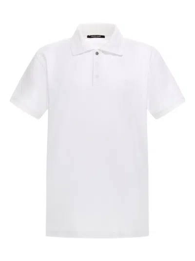 Roberto Cavalli Logo-embroidered Polo Shirt In White