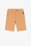 Roberto Cavalli Logo-embroidered Shorts In Light Brown