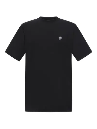 Roberto Cavalli Logo-embroidered T-shirt In Black