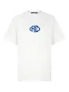 Roberto Cavalli Cotton T-shirt With Monogram In White