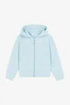 Roberto Cavalli Logo-embroidered Zipped Hoodie In Light Blue