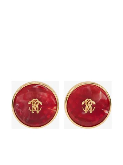 ROBERTO CAVALLI LOGO-ENGRAVED EARRINGS
