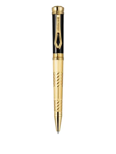 Roberto Cavalli Logo-engraved Pen In Gold