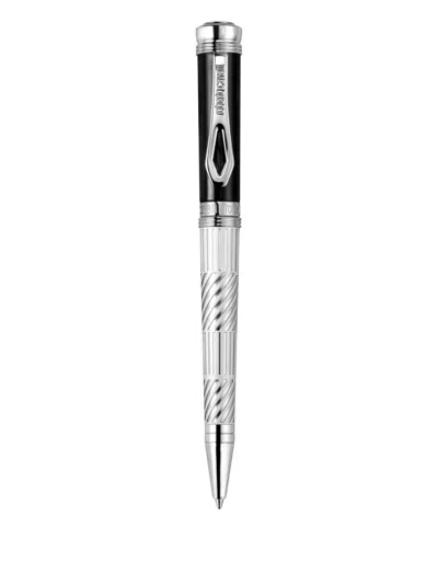 Roberto Cavalli Logo-engraved Pen In Silver