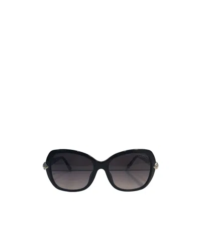 Roberto Cavalli Logo Gradient Sunglasses In Black