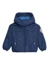 Roberto Cavalli Logo-patch Hooded Padded Jacket In Blue