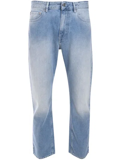 Roberto Cavalli Logo-patch Jeans In Blue