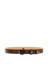 Roberto Cavalli Logo-plaque Belt In Braun