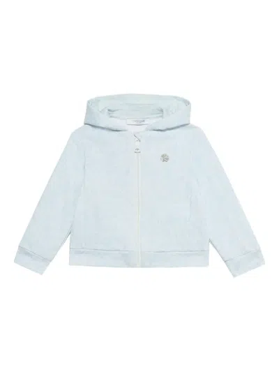 Roberto Cavalli Babies' Logo-plaque Hoodie In Blue