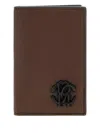Roberto Cavalli Cardholder With Monogram Rc In Brown