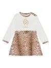 Roberto Cavalli Logo-plaque Leopard-print Dress In Animal Print