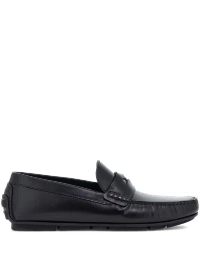 Roberto Cavalli Logo-plaque Loafers In Black