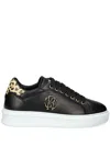 Roberto Cavalli Logo-plaque Sneakers In 黑色