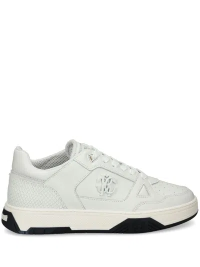 Roberto Cavalli Logo-plaque Trainers In White