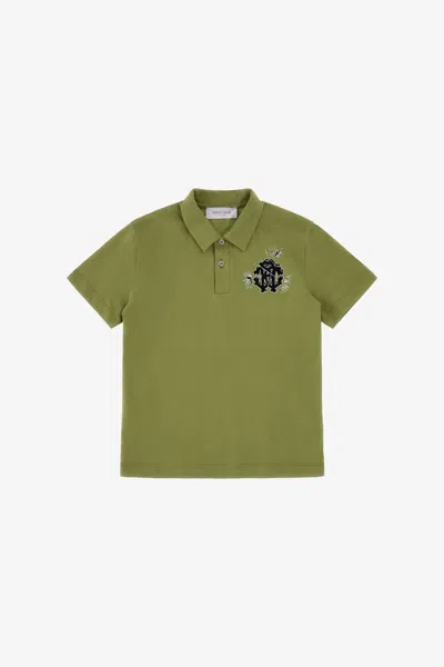 Roberto Cavalli Logo Polo T-shirt In Green