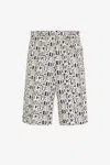 Roberto Cavalli Logo-print Cotton Shorts In Black/white