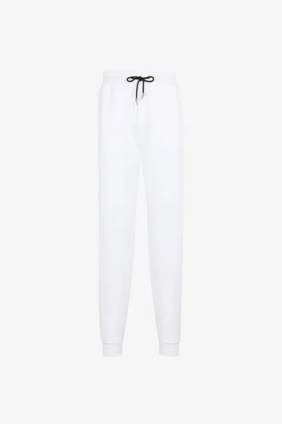 Roberto Cavalli Logo-print Cotton Sweatpants In White
