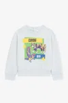 Roberto Cavalli Logo-print Cotton Sweatshirt In Light Blue