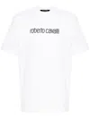 Roberto Cavalli Logo-print Cotton T-shirt In White
