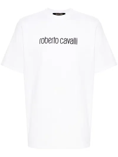 ROBERTO CAVALLI LOGO-PRINT COTTON T-SHIRT