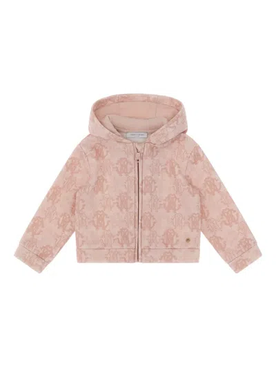 Roberto Cavalli Babies' Logo-print Hoodie In Pink