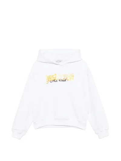 Roberto Cavalli Kids' Logo-print Hoodie In White