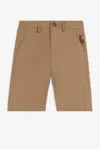 Roberto Cavalli Logo-print Shorts In Light Brown