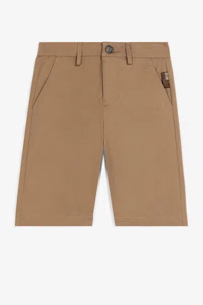 Roberto Cavalli Logo-print Shorts In Light Brown