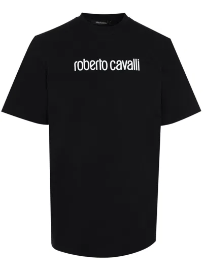 Roberto Cavalli Logo-print T-shirt In Black