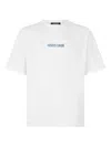 Roberto Cavalli Cotton T-shirt With Dragon And Logo In White