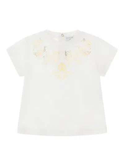 Roberto Cavalli Babies' Logo-print T-shirt In Neutral