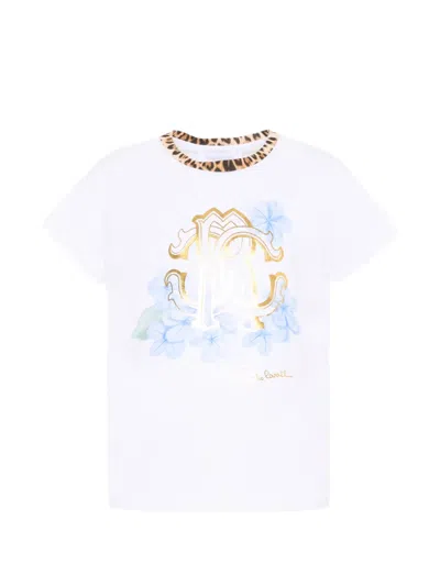 Roberto Cavalli Logo-print T-shirt In Multi