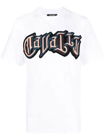 Roberto Cavalli Logo-print T-shirt In White