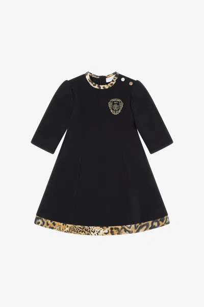 Roberto Cavalli Logo Rc Dress In Black