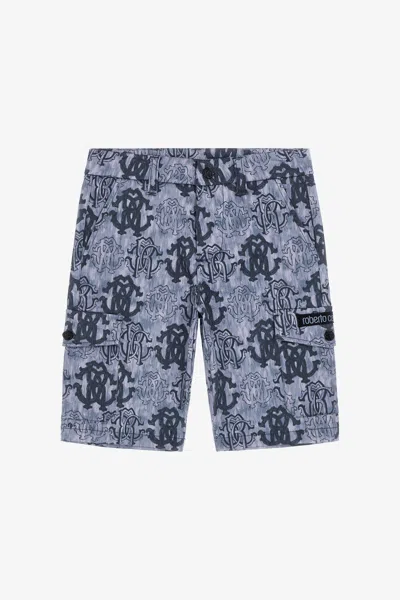 Roberto Cavalli Logo Rc Jeans In Grey/blue
