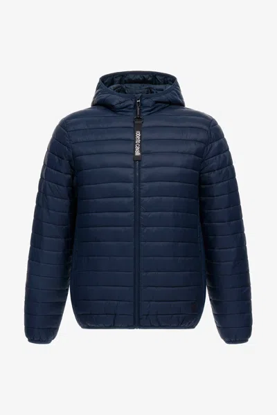 Roberto Cavalli Logo Rc Outwear In Dark Blue