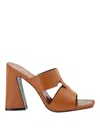 Roberto Cavalli Logo Sandals In Brown
