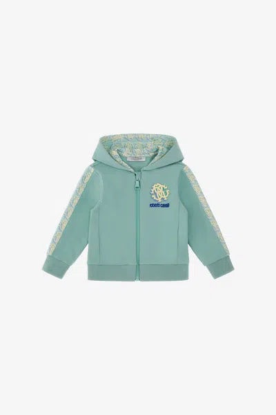 Roberto Cavalli Logo Sweatshirt In Light Blue