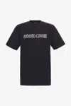 Roberto Cavalli Logo T-shirt In Black